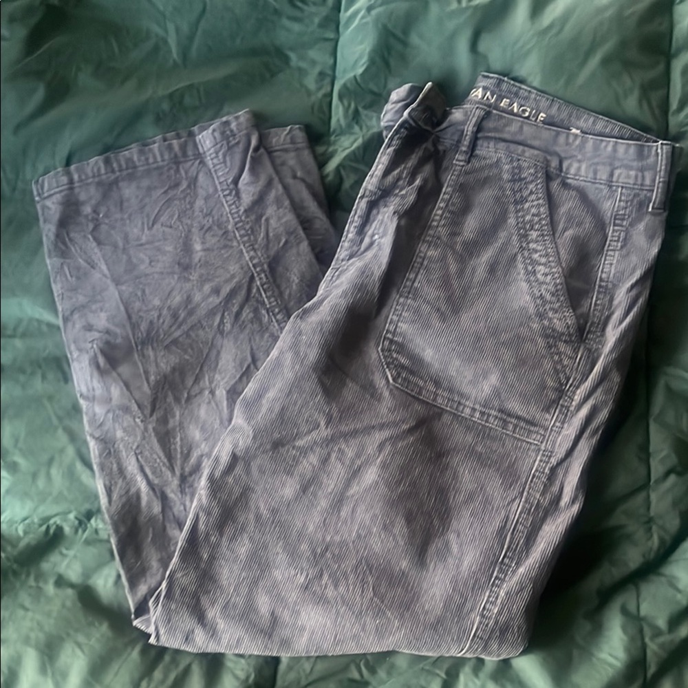 American Eagle Gray Corduroy Pants